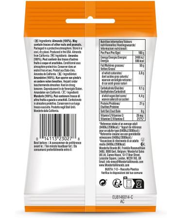 Wonderful Almonds - Plain Almonds 24x 30g - Buy Online on GoSupps.com