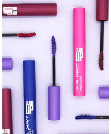  Glam Up Glam'Up Paris - Burgundy Mascara - Color Impact - Ultra Pigmented - Long-Lasting - Intense Look - Volume & Length - No Packages - Burgundy - Buy Online on GoSupps.com