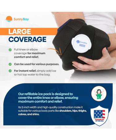 SunnyBay 11 Ice Bag with 28 Strap - Reusable Medical Icing Pack for Injuries - Cold Therapy Pain Relief - Buy Online on GoSupps.com