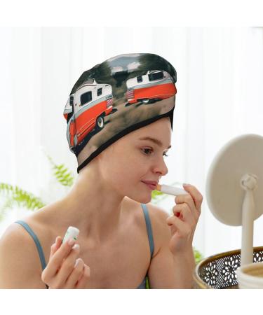 Happy Camper Coral Velvet Dry Hair Cap Perfect for Curly Long & Thick Hair | Anti-Frizz Buttons Included - Buy Online on GoSupps.com