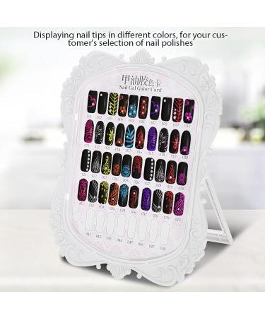 Nail Art Display Stand Tips Display Stand Rack Holder for Beauty Personal Care Floral Design 48 Colors Nail Polish Gel Card Nail Art Practice Tool - Buy Online on GoSupps.com