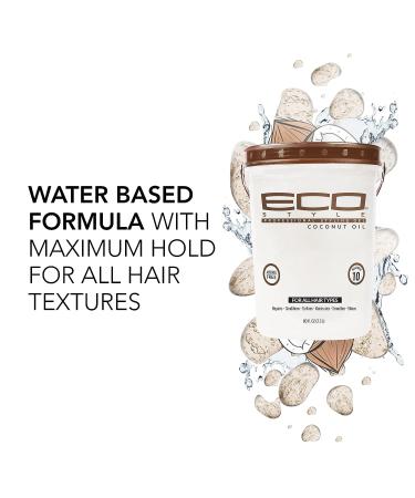 Eco Style Coconut Oil Styling Gel - Adds Luster, Moisturizes Hair, Prevents Breakage - 80 oz - Buy Online on GoSupps.com