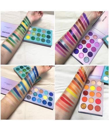 Beauty Searcher 60 Colors Palette - 4 in 1 Highly Pigmented Eyeshadow Palette | Bright Nude Shimmer Matte & Glitter Cream Shades - Buy Online on GoSupps.com