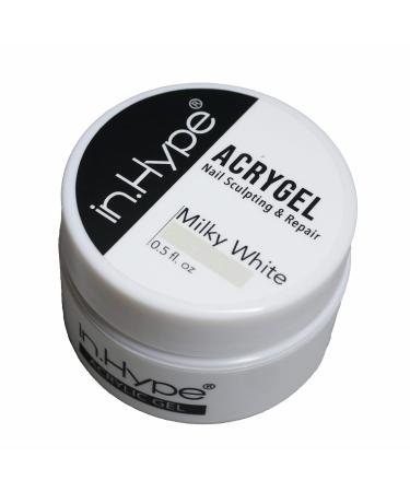 IN.HYPE AcryGel/Acrylic Nail Extension Builder Gel Poly Nail Gel (Milky White)