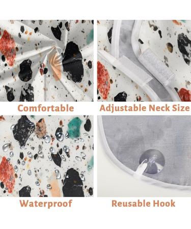 White Marble Beard Bib Apron | Ultimate Beard Hair Catcher for Men | Perfect Fathers Day & Anniversary Gift | Includes 2 Suction Cups - Buy Online on GoSupps.com