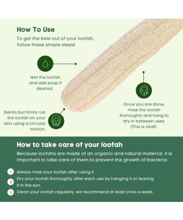 Eco Bath London Natural 25 Inch Organic Loofah Sponge for Men and Women - Cream (ECOB001A) - Buy Online on GoSupps.com
