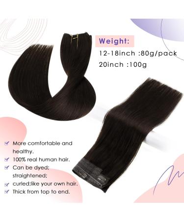 Vivien Wire Extensions - Remy Real Hair Brown Wire Extensions 20 inch (50cm) 100g #2 - Buy Online on GoSupps.com