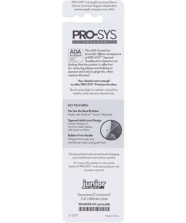 PRO-SYS Kids Toothbrush (4-Pack) - Soft Dupont Tapered Bristles - Ages 8-12 - Buy Online on GoSupps.com