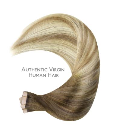 Shop If-of-Hearted Tape Extensions - 40PCs Real Hair 10 Inch Ombr Walnut Brown to Ash Brown & Blonde | Invisible Tape In Hair Extensions - Buy Online on GoSupps.com