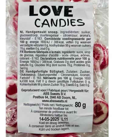  OYOY OYOY Set of 3 Handmade Heart-Shaped Candies - 80g - Individually Wrapped with "Ich liebe Dich" Stickers - Valentine's Day Sweets - Gifts for Women - Gifts for - Buy Online on GoSupps.com