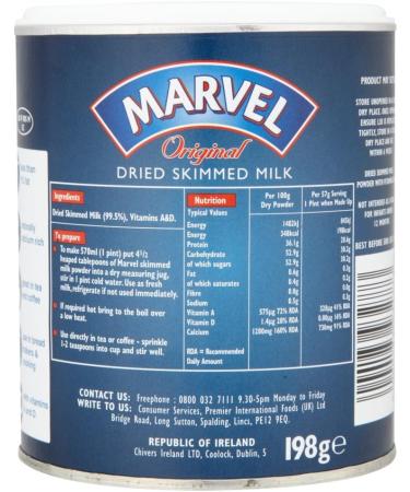 Marvel Original Dried Skimmed Milk Powder 175g - Buy Online on GoSupps.com