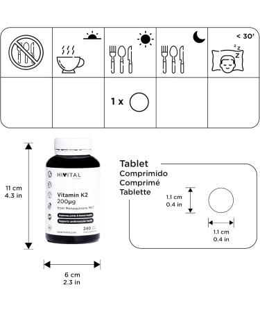 Vitamin K2 MK7 200 mcg. 240 Vegan Vitamin K Tablets for 8 Months. 200 mcg Vitamin K2 Menaquinone MK-7 for Am - Buy Online on GoSupps.com
