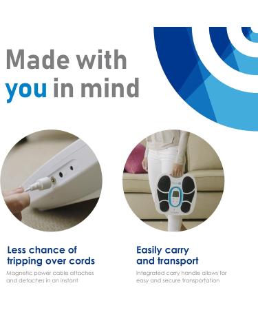 Paingone Fllow EMS Circulation Stimulator - FDA Cleared Muscle Booster for Legs & Feet | 150 Intensity Levels | Portable Pain Relief Device - Buy Online on GoSupps.com