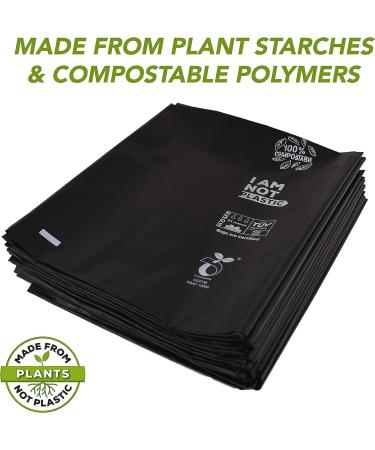 TRASHWISE 42 Gallon 100% Compostable Trash Bags Heavy Duty 3mils - Large Contractor Bags - Eco-Friendly Garbage Bags - Certified OK to Compost - 12 Count - Buy Online on GoSupps.com