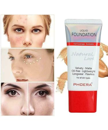 Foundation Full Coverage Soft Matte Liquid Foundation Makeup Cream Flawless Smooth Waterproof Lightweight 24H Long Lasting New Formula Tube Pack 60g (Pack of 1) 104 Beige Buff - Buy Online on GoSupps.com