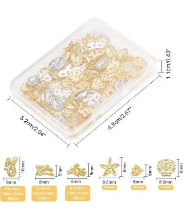 OLYCRAFT 100pcs Seashells Resin Fillers - Ocean Theme Alloy Epoxy Cabochons for Resin Jewelry Making - Buy Online on GoSupps.com