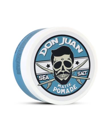 Don Juan Sea Salt Matte Pomade | Water Based | Medium Hold | Matte Finish | Natural Plant Extracts and Ocean Minerals | Surf Wax Scent  4 oz