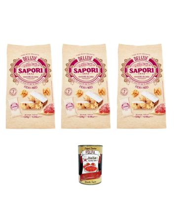 Italian Gourmet E.R. Ricciarelli Flavours Delights Figs and Hazelnuts with Figs and Nuts 126g + Italian Gourmet Pulp 400g