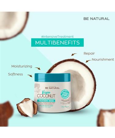 Placenta Life Be Natural Virgin Coconut Treatment Mask - Repair & Moisturize for All Hair Types (12.35 Oz) - International Shipping Available - Buy Online on GoSupps.com