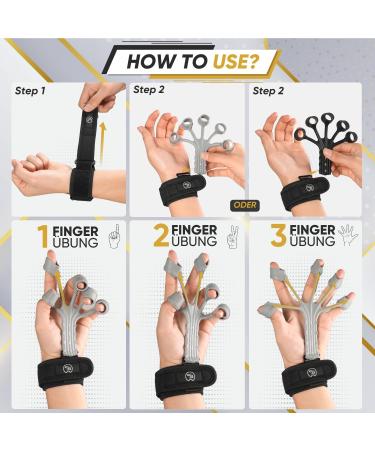 Strabozz Hand Trainer Set - Adjustable Forearm & Finger Gripper for Strength Training | 5-Piece Fitness Grip Trainer for Improved Hand & Forearm Strength - Buy Online on GoSupps.com