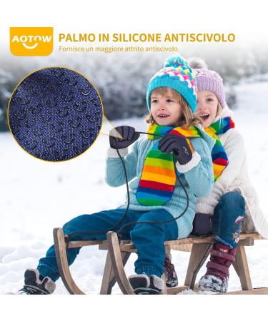 Shop Aotow Kids Winter Gloves - Touchscreen Waterproof Windproof Thermo Fleece for Cycling & Running (Ages 4-12) - Buy Online on GoSupps.com
