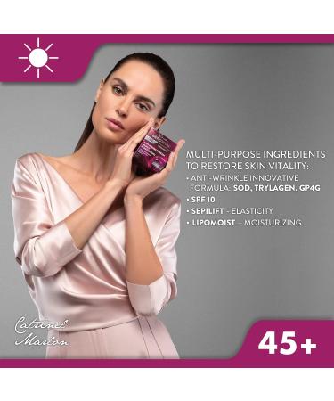 Intensely Moisturizing Anti-Wrinkle Face Cream with SPF 10 Lifting Effect Prevents Pigment Spots for Dry Dehydrated Mature Skin 50 ml - Buy Online on GoSupps.com