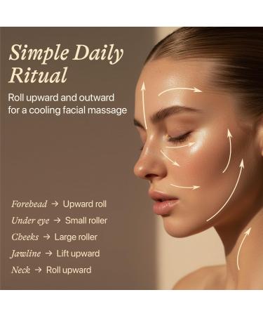 Jade Roller for Face - Smoothes Fine Lines & Wrinkles Valentines Day Gifts Massager Skin Care Tools with Small Eye Roller for Puffy Eyes De-Puffing & Firming Facial Tool Self Care Gifts for Women - Buy Online on GoSupps.com