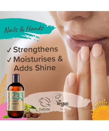 Naissance Cold Pressed Golden Jojoba Oil 8 fl oz - Pure, Natural & Unrefined | Vegan, Hexane Free & Non-GMO | Ideal for Aromatherapy & Massage | Moisturizes Hair & Skin - Buy Online on GoSupps.com