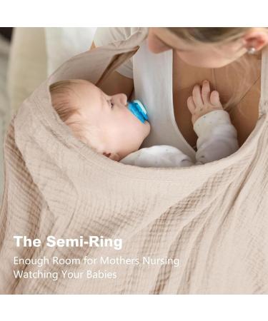 Soft & Breathable Muslin Nursing Cover | Still Towel for Breastfeeding | Active Silent Scarf for Moms - Buy Online on GoSupps.com