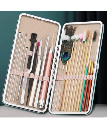HNKDD Ear Pick Set Earwax Remover Spoon Ear Cleaning Tools with LED Light for Adult Ear Leather Package (Color : E Size : 1) 1 E - Buy Online on GoSupps.com