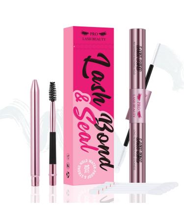 Bond and Seal Cluster Lash Glue & Seal for Lash Clusters Aftercare Sealant Super Strong Hold 72 Hours(5ml+5ml Clear Bond & Clear Seal)