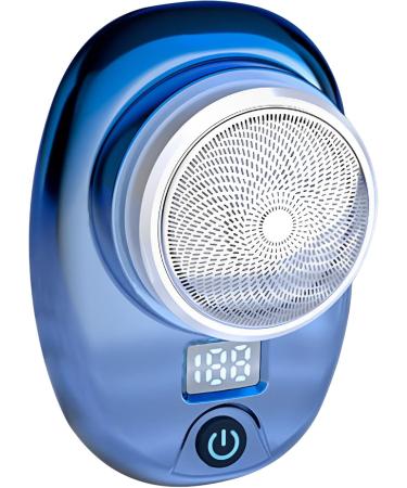 Portable Electric Shaver for Men - Mini USB-C Fast Charging Wet & Dry Razor Travel-Friendly Gradient Blue - Buy Online on GoSupps.com