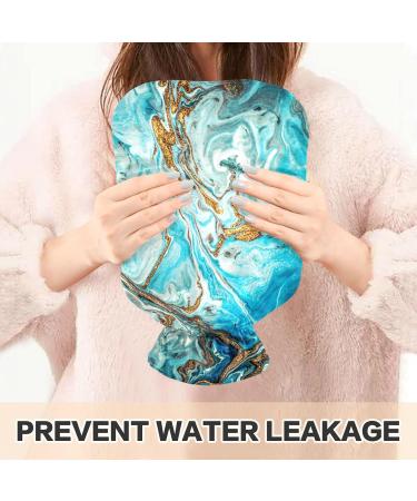 NAANLE Blue Ocean Marble Hot Water Bottle - 1L Transparent Heat Bottle for Back Pain Relief Hand & Foot Warmer Neck Heat Therapy - International Shipping Available - Buy Online on GoSupps.com