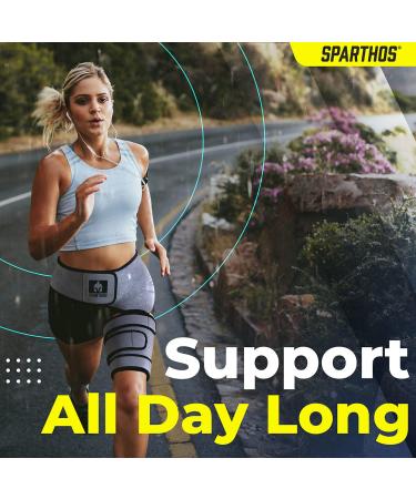 Sparthos Hip Brace - Sciatic Nerve & SI Joint Support Belt for Men & Women - Orthopedic Thigh Groin Compression Wrap for Hamstring Pain Relief - Flexor Strain Arthritis Siatic (Right Leg) - Buy Online on GoSupps.com