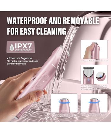 2 in 1 Women Electric Shaver & Bikini Trimmer - IPX7 Waterproof Wet/Dry Hair Removal for Face Body Underarms & Legs - Buy Online on GoSupps.com