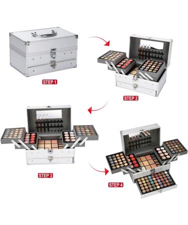 132 Colors Make up set teenagers girls Cosmetic Palette Set include Eyeshadow Palette Lipstick Blush Foundation Concealer Face Powder Mascara Lipgloss Brush for Every Woman 132PCS - Buy Online on GoSupps.com