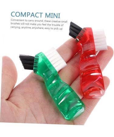 Frcolor 20STK Soft Denture Brushes - Multi-Functional Mini Toothbrushes for False Teeth Cleaning | Double Head Personal Prosthesis Brush | 5 Color Options - Buy Online on GoSupps.com