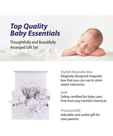 Baby Box Shop Unisex Baby Gift Set - 7 Essential Items for Newborns | Gender Neutral New Baby Hamper for Baby Shower & Gender Reveal Gifts - Buy Online on GoSupps.com