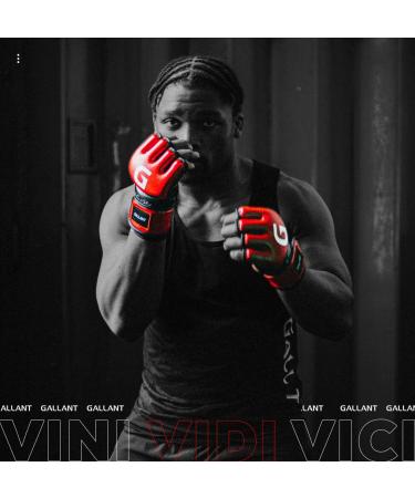 Shop Gallant MMA Gloves Heritage Series - Shockproof Sparring Gloves for Men & Women | PU Leather Ventilated Open Dex-Cut Palm - Perfect for Martial Arts Boxing Muay Thai Kickboxing - Red/Black - Buy Online on GoSupps.com