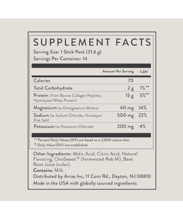 Arrae Clear Protein Natural Protein Supplement Smooth Texture Easy to Mix 14 Servings Clean Formula with Electrolytes - Buy Online on GoSupps.com