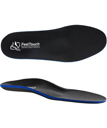 High Arch Support Orthotics for Plantar Fasciitis - Carbon Fiber PU Insoles with Metatarsal Pad & PORON Cushion - Durable Foot Pain Relief for Men 13-13.5/Women 15-15.5 - Black - Buy Online on GoSupps.com