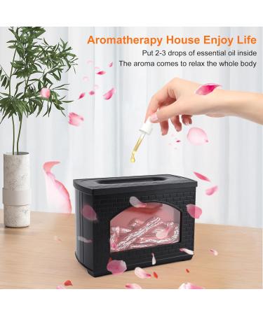 Comius 270ml Aroma Diffuser with Flames Effect Light - BPA-Free Waterless Auto Shut-Off for Bedroom Office Spa & Yoga - Perfect Essential Oil Diffuser - Buy Online on GoSupps.com