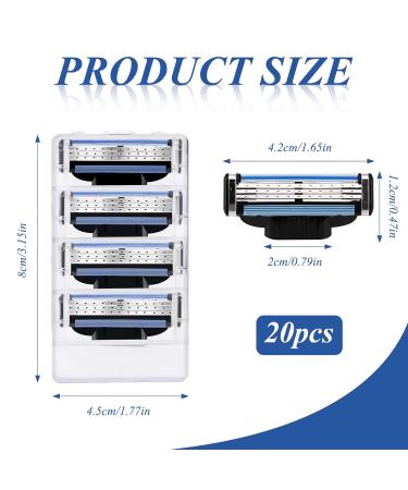 High-Quality Mach 3 Razor Blade Refills - 20 Pack Compatible with Men's Wet Shaving Needs | Includes 2 Brushes - Buy Online on GoSupps.com