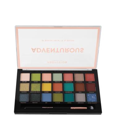 Profusion Cosmetics Adventurous 21 Shade Eyeshadow Palette - Earthy Tones Rich Pigments & Blendable Colors | Shop Internationally - Buy Online on GoSupps.com