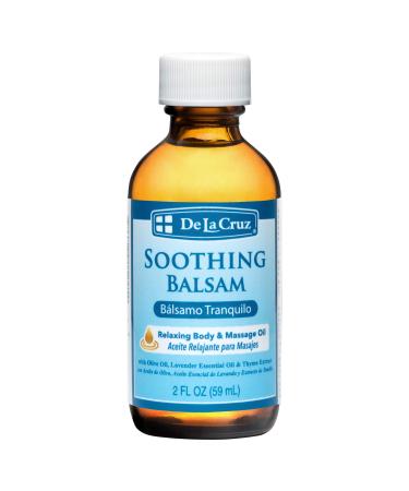 De La Cruz Soothing Balsam (Balsamo Tranquilo) Massage Oil - No Preservatives or Artificial Colors - Made in USA - 2 FL OZ