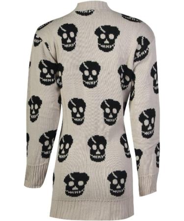 Fast Fashion Ladies Long Sleeves Open Cardigan with Skull Owl Front | 20+ Stone - Buy Online on GoSupps.com