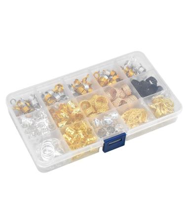Ymwalk 200 Hair Jewelry for Braids - Metal Cuffs Beads Clips & Coils with Storage Box | Perfect Dreadlock Decorations - Buy Online on GoSupps.com