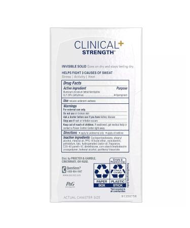 Secret Clinical Strength Deodorant - Invisible Solid, Pack of 2 - Buy Online on GoSupps.com