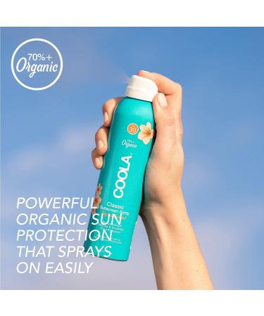 COOLA Organic Sunscreen SPF 30 Sunblock Spray - Daily Protection, Tropical Coconut - 6 Fl Oz - Buy Online on GoSupps.com