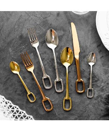 Cutlery Stainless Steel Cutlery Golden Set Stainless Steel Spoon Gold - Buy Online on GoSupps.com